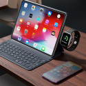 Joyroom Nabíjecí stanice 4 v 1 JR-WQS02 iPhone AirPods Apple Watch skládací s Lightning konektorem - černá