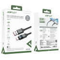 Acefast C15-04 USB-A - USB-C Cable with Display 480Mb/s 66W 1.2m - Black