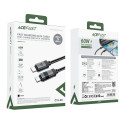 Acefast C15-03 USB-C - USB-C Cable with Display 480Mb/s 60W 1.2m - Black