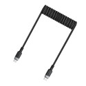 Acefast C14-03 USB-C - USB-C Spring Cable 480Mb/s 3A 1.2m - Black