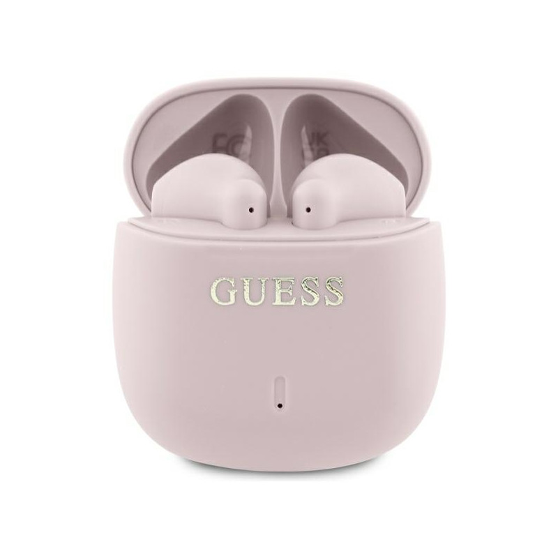Guess Bluetooth headphones GUTWSJ14ESGP TWS + docking station pink/pink Printed Classic Logo