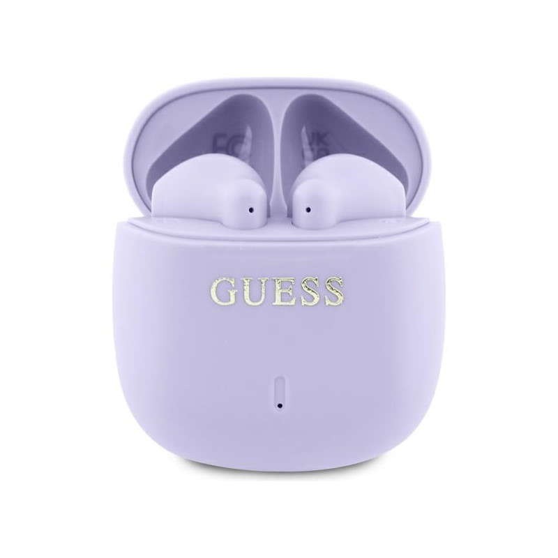 Guess Bluetooth headphones GUTWSJ14ESGU TWS + docking station purple/purple Printed Classic Logo