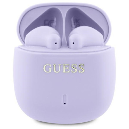Guess Bluetooth headphones GUTWSJ14ESGU TWS + docking station purple/purple Printed Classic Logo