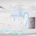 UWANT B200 12000Pa 1900W washing vacuum cleaner with Deep Cleaning steam cleaning function + steam nozzle - white