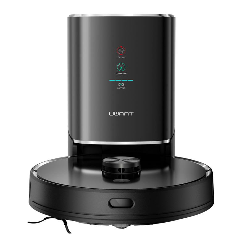UWANT U100 Robot Vacuum Cleaner with Mopping Function + Charging/Cleaning Station - Black