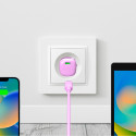 Nabíječka do sítě Puro 20W GaN USB-C - růžová