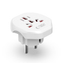 Cestovní adaptér Tech-Protect univerzální do EU - bílý