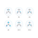 Tech-Protect Universal Travel Adapter to EU - white