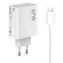 Ładowarka sieciowa Xiaomi BHR9465EU 67W 6.2A USB-A z kablem USB-C - biała