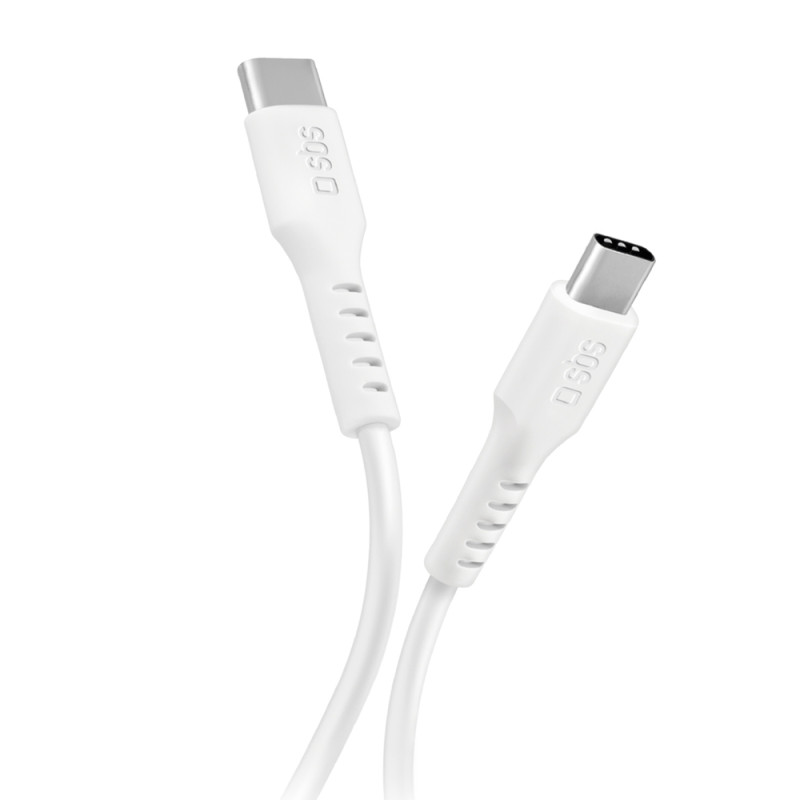 Kabel SBS TECABLETCC10W USB-C na USB-C Power Delivery 25W 1 m - bílý