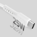 Kabel SBS TECABLETCC10W USB-C na USB-C Power Delivery 25W 1 m - bílý