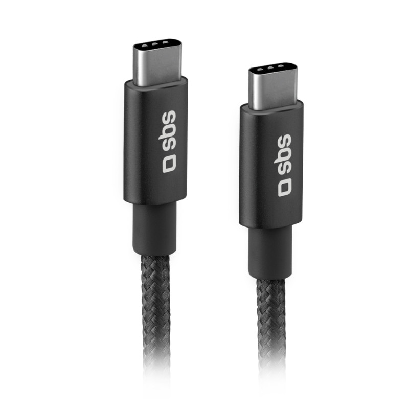 Kabel SBS TECABLETCC20BK USB-C na USB-C 25W Power Delivery 1,5 m - šedý