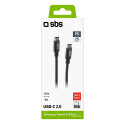 Kabel SBS TECABLETCC20BK USB-C na USB-C 25W Power Delivery 1,5 m - šedý