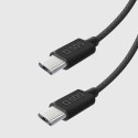 Kabel SBS TECABLETISSUETCK USB-C na USB-C 1,5 m 60W opletený - černý