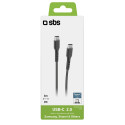 Kabel SBS TECABLETCC3M USB-C na USB-C 3 m - černý