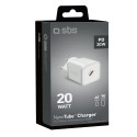 Nabíječka do sítě SBS TETRGAN1C20W 20W GaN s Power Delivery - bílá