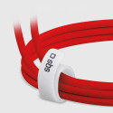 Kabel SBS TECABLETISSUETCCR USB-C na USB-C 1,5 m 60W opletený - červený