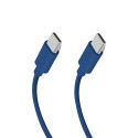 Kabel SBS TECABLETISSUETCCB USB-C na USB-C 1,5 m 60W opletený - modrý