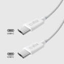 Kabel SBS TECABLETISSUETCCG USB-C na USB-C 1,5 m 60W opletený - šedý