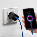Kabel SBS TECABLETISSUETCCB USB-C na USB-C 1,5 m 60W opletený - modrý