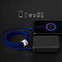 Kabel SBS TECABLETISSUETCCB USB-C na USB-C 1,5 m 60W opletený - modrý
