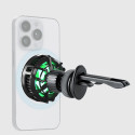 Držák SBS TESUPFANWIR15W na smartphone s indukční nabíječkou 15W do mřížky ventilace, s chlazením - černý