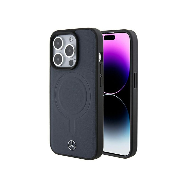 Kryt Mercedes pro iPhone 15 Pro - navy blue