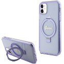 Kryt Guess Ring Stand Script Glitter pro iPhone 11 / XR - fialová