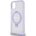 Kryt Guess Ring Stand Script Glitter pro iPhone 11 / XR - fialová