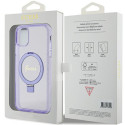 Kryt Guess Ring Stand Script Glitter pro iPhone 11 / XR - fialová