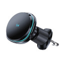 Držák do auta Wozinsky WCT5-Q6S2Y s indukční nabíječkou Qi/MagSafe 15W do mřížky ventilace s ventilátorem - černý