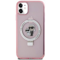 Kryt Karl Lagerfeld RING STAND Karl&Choupette pro iPhone 11 / XR - rů
