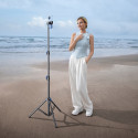 Wozinsky WRLD-00Y1S tripod tripod durable carbon steel tripod 1.7m matte - black