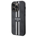 Kryt Guess 4G Printed Stripes MagSafe iPhone 15 Pro Max černý