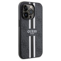 Kryt Guess 4G Printed Stripes MagSafe iPhone 15 Pro Max černý