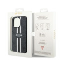 Kryt Guess 4G Printed Stripes MagSafe iPhone 15 Pro Max černý