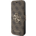 Kryt Guess 4G Metal Logo pro iPhone 15 Pro - hnědý