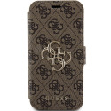 Kryt Guess 4G Metal Logo pro iPhone 15 Pro - hnědý