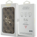 Kryt Guess 4G Metal Logo pro iPhone 15 Pro - hnědý