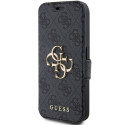 Kryt Guess 4G METAL LOGO pro iPhone 15 Pro - šedý