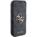 Kryt Guess 4G METAL LOGO pro iPhone 15 Pro - šedý