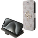 Kryt Guess 4G METAL LOGO iPhone 15 Pro Max - růžová