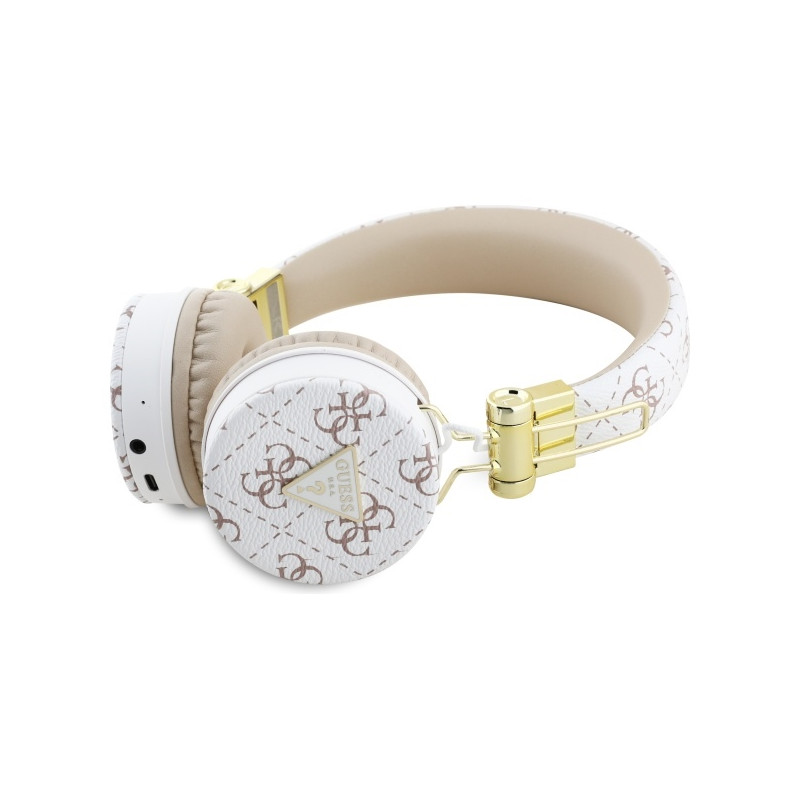 Guess Bluetooth ENC GUBH70E4PTMH on-ear headphones white 4G Triangle Round Shape