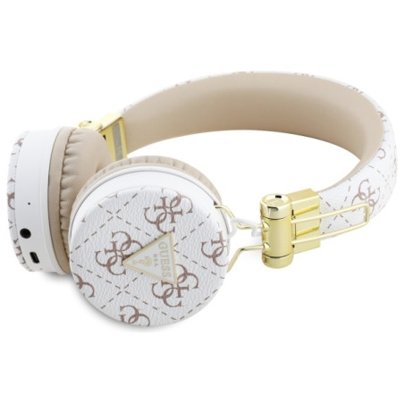 Guess Bluetooth ENC GUBH70E4PTMH on-ear headphones white 4G Triangle Round Shape