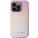 Pouzdro Guess SAFFIANO IRIDESCENT SCRIPT iPhone 14 Pro Max - pink