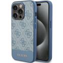 Kryt Guess 4G STRIPE COLLECTION iPhone 15 Pro modrý