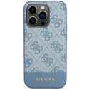 Kryt Guess 4G STRIPE COLLECTION iPhone 15 Pro modrý