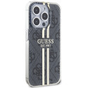 Kryt Guess IML 4G Gold Stripe iPhone 15 Pro - black
