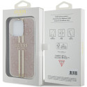 Kryt GUESS IML 4G Gold Stripe iPhone 15 Pro – růžová