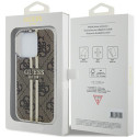 Kryt Guess IML 4G Gold Stripe iPhone 15 Pro - hnědý